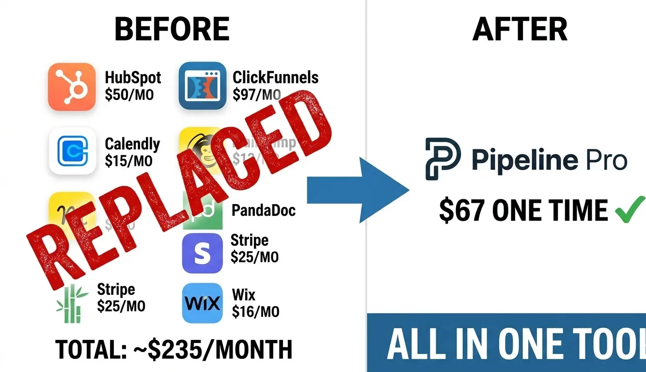 Pipeline Pro replacing 7 separate software tools for a one-time fee