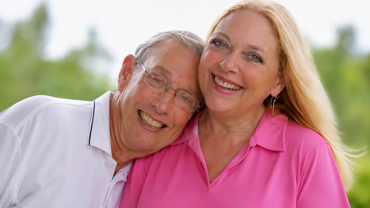 Don Baskin with partner in a happy outdoor portrait related to Don Baskin Net Worth