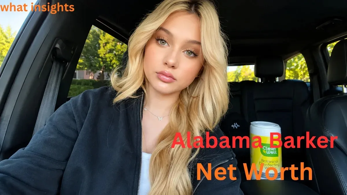 Alabama Barker Net Worth featured image showing Alabama Barker taking a selfie inside a car with blonde hair, natural makeup, and casual outfit, representing celebrity lifestyle and social media presence.