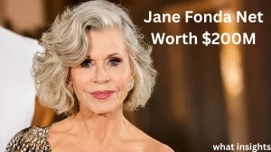 Jane Fonda Net Worth $200M showing actress Jane Fonda portrait highlighting her Hollywood career and success. This image represents Jane Fonda Net Worth and key insights into her wealth, lifestyle, and achievements in entertainment.