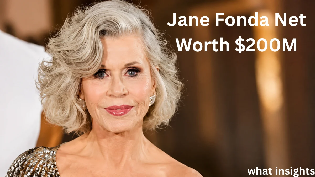 Jane Fonda Net Worth $200M showing actress Jane Fonda portrait highlighting her Hollywood career and success. This image represents Jane Fonda Net Worth and key insights into her wealth, lifestyle, and achievements in entertainment.