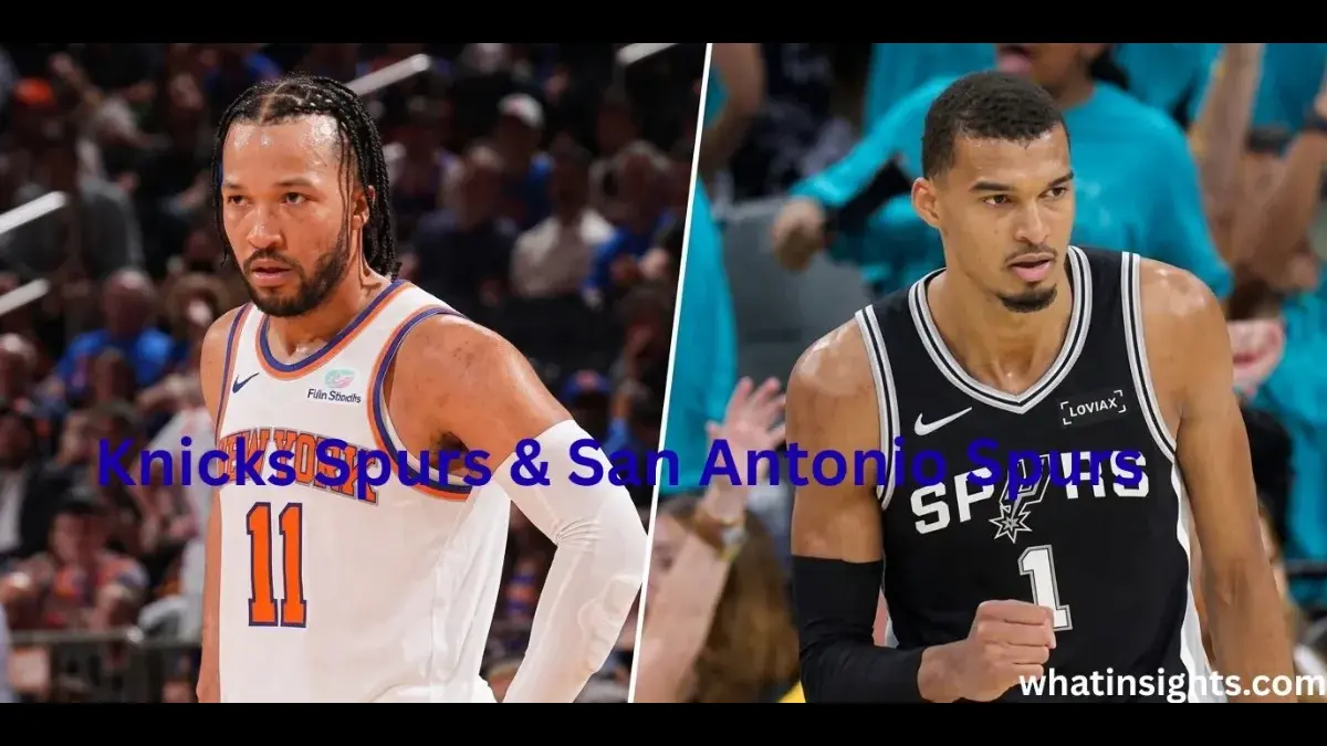Nicks Spurs player comparison showing star athletes from the New York Knicks and San Antonio Spurs before an exciting NBA contest.