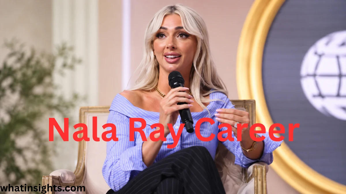 Nala Ray speaking at an event about her career and success, Nala Ray Net Worth insights and public appearance
