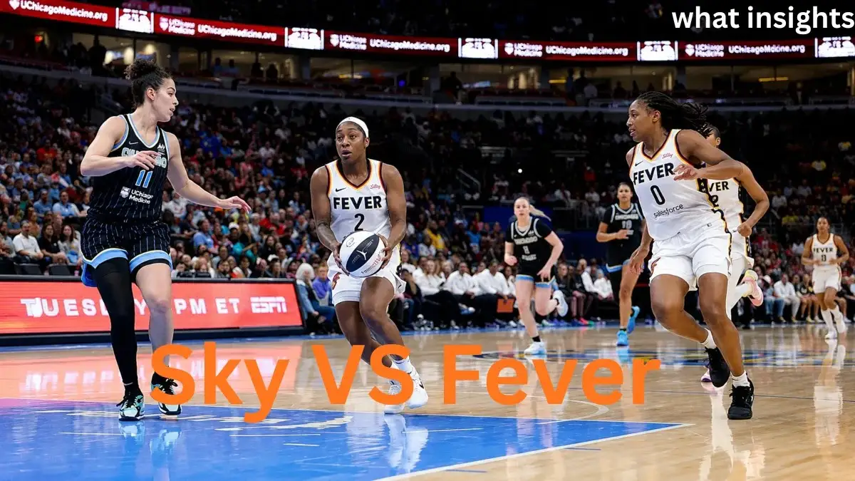 Sky vs Fever WNBA game action featuring Chicago Sky and Indiana Fever players competing during an exciting basketball matchup