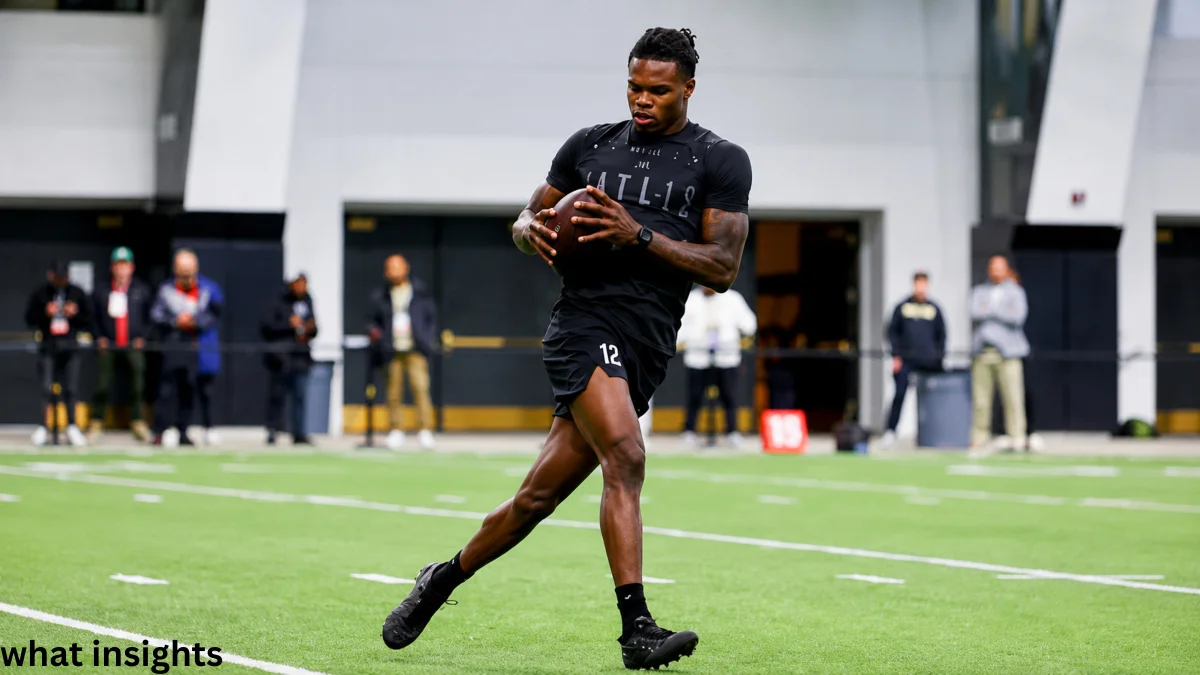 Travis Hunter during a football workout demonstrating his athletic ability and preparation, highlighting Travis Hunter Net Worth, career success, and endorsement value.